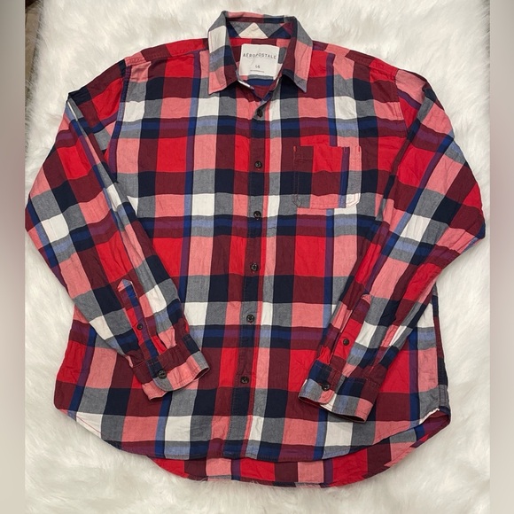 Aeropostale Other - Aeropostale Red and Navy Plaid Men's Shirt